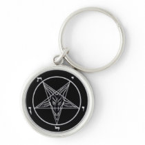 Black Baphomet Key Chain