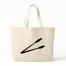 black barbecue tongs icon bag