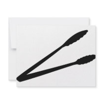 black barbecue tongs icon announcements