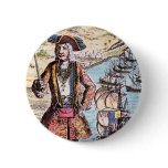 Black Bart Colour Portrait Pinback Buttons