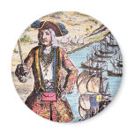 Black Bart Colour Portrait Refrigerator Magnets