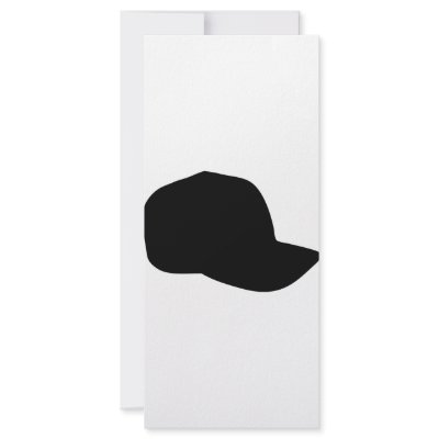 black baseball cap icon rack card template by TomaniacLines