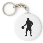 black basketball player icon key chain