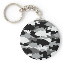 Black Bass Camo Key Chains
