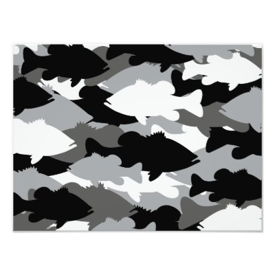 Black Bass Camo Photo Print by OutdoorAddix