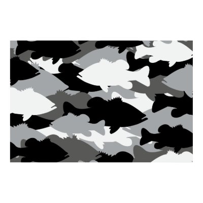 Black Bass Camo Print by OutdoorAddix