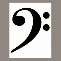 Black Bass Clef postcards