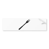 black BBQ fork icon Bumper Stickers