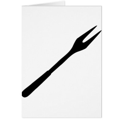 black BBQ fork icon Cards by TomaniacLines