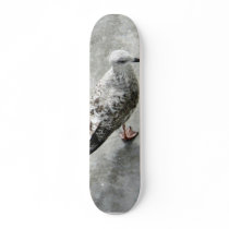 Black Beaked Bird Skate Board Deck