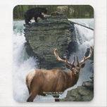 Black Bear & Elk Wildlife Supporter Mousepad