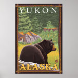 Black Bear in Forest - Yukon, Alaska Posters