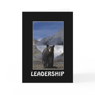 BLACK BEAR LEADERSHIP Motivational Cards by RavenSpiritPrints