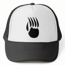 black bear paw trucker hat