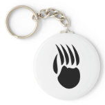 black bear paw keychain