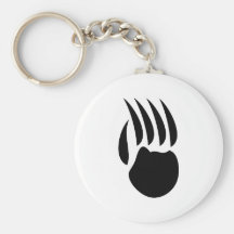 black bear paw keychain
