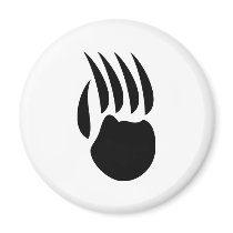 black bear paw fridge magnet
