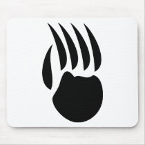 black bear paw mouse mat