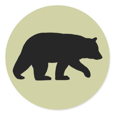 Black Bear Silhouette by jennsdoodleworld