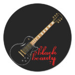 Black Beauty Grunge Guitar - Red Sticker