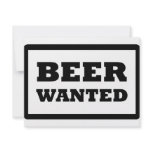black beer wanted icon invitations