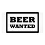 black beer wanted icon personalized photo card