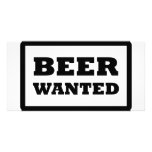 black beer wanted icon photo cards