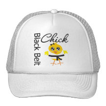 Black Belt Chick Trucker Hats