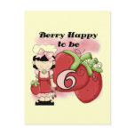 Black Berry 6th Birthday Tshirts and Gifts Postcards