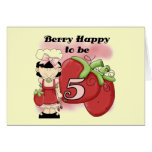 Black Berry Happy 5th Birthday Tshirts and Gifts Greeting Cards