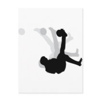 black bicycle kick icon postcard