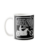 Black Biker Drink Thirsty mugs