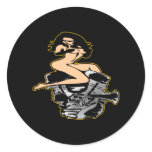 Black Biker Pan Girl stickers