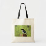 Black-billed magpie tote bag