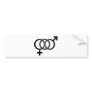 Black Bisexual Symbol Bumper Sticker