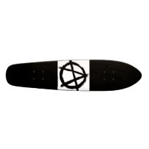 black, black, anarchy custom skate board