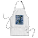 Black Blossoms Deep Blue aprons