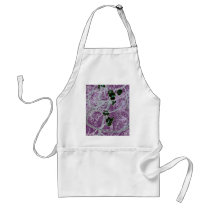 Black Blossoms Deep Purple Apron