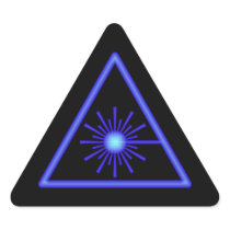 Black & Blue Laser Warning Sticker