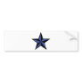 black-blue star icon bumper sticker