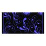 black blue swirls personalized photo card