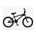black bmx bicycle postcards