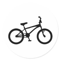 black bmx bicycle sticker