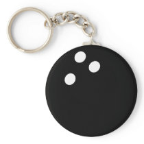black bowling ball icon keychain