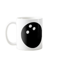 black bowling ball icon coffee mug