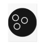black bowling ball postcard