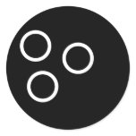 black bowling ball sticker