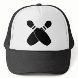 black bowling pin mesh hat