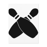 black bowling pin postcard