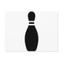 black bowling pin postcards